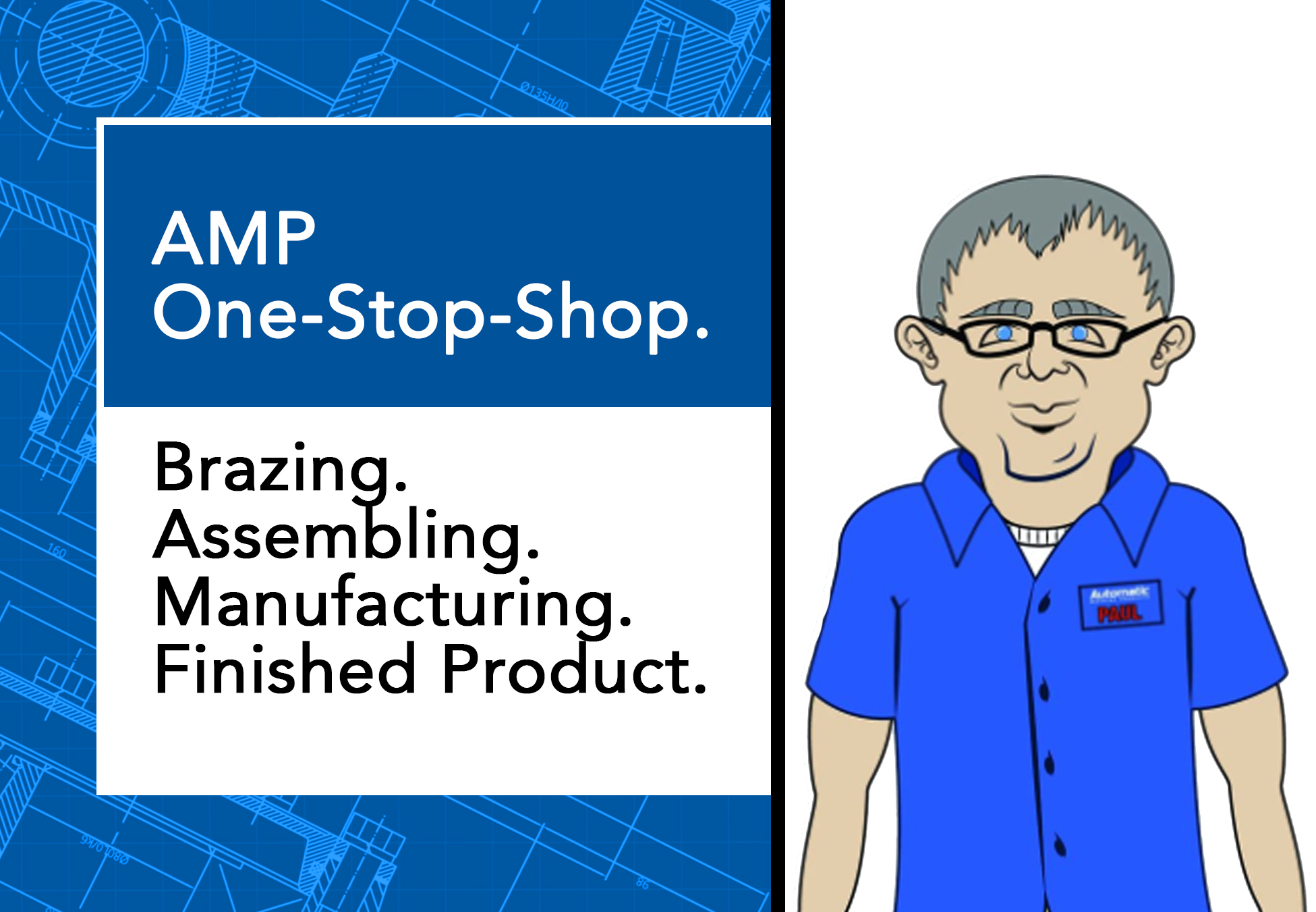 AMP brazing and assembly postcard