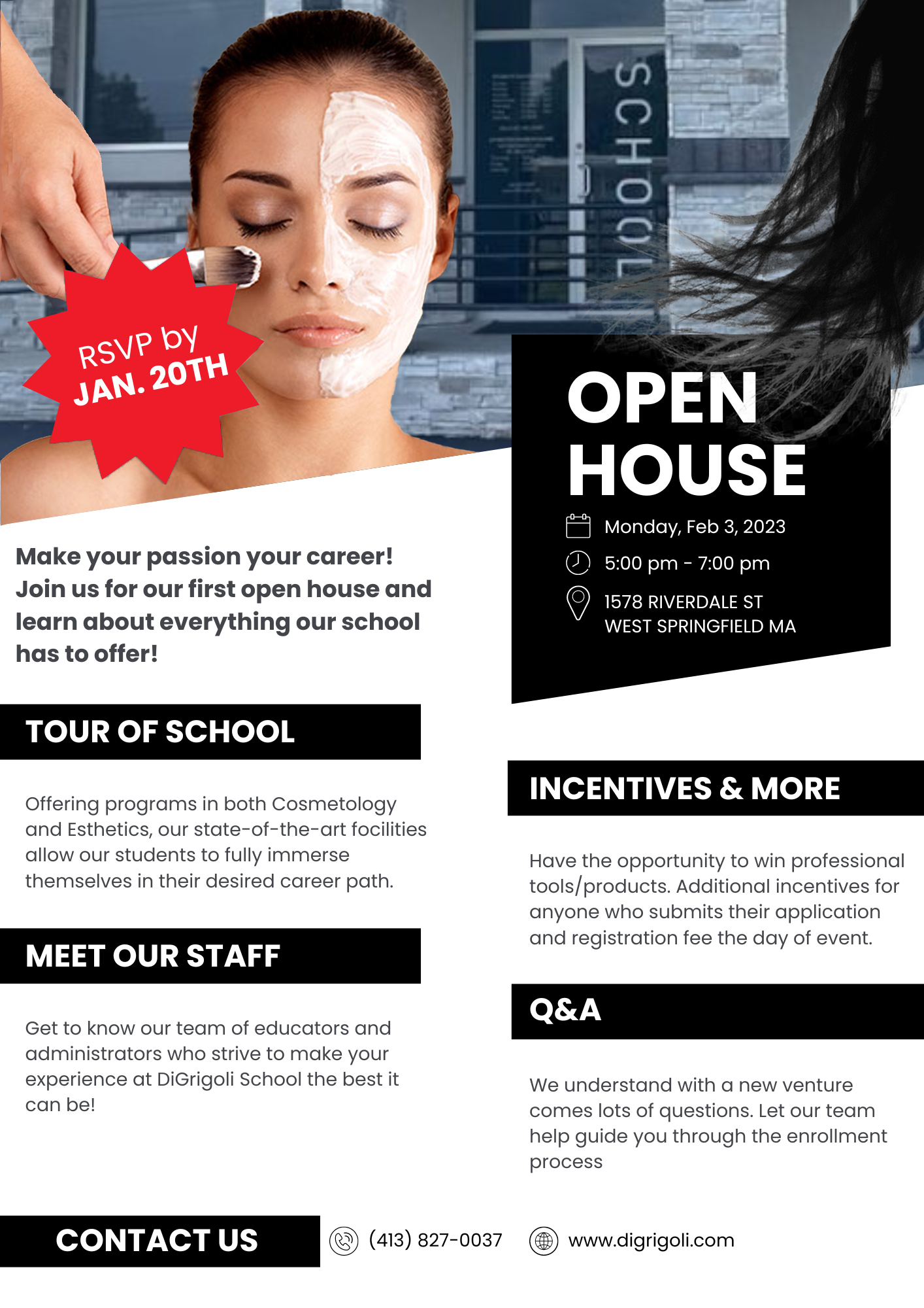 DiGrigoli School open house flyer